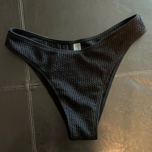 Black high rise bikini bottoms